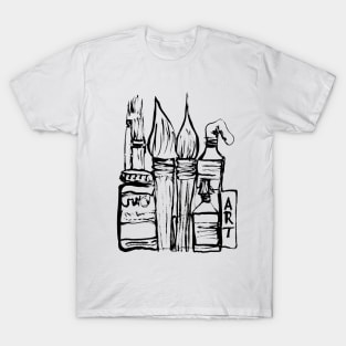 Art About Art 1 Line Drawing T-Shirt